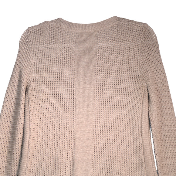 Dakini Tunic Sweater Womens Small Oatmeal Zipper Detail Sides Thermal Type Knit - Picture 5 of 8